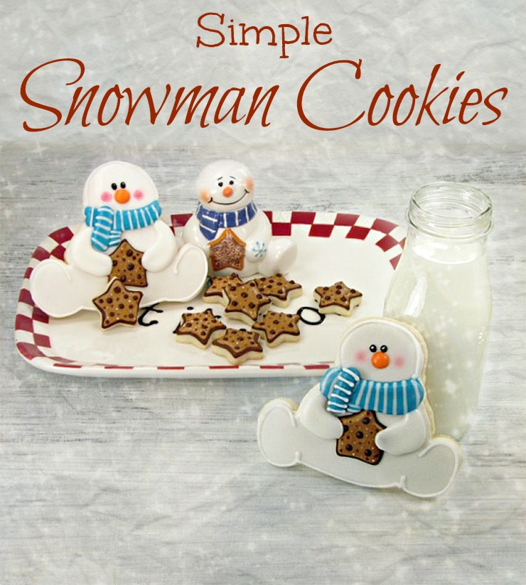 Simple Snowman Cookies via www.thebearfootbaker.com