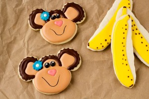 Monkey Cookies by www.thebearfootbaker.com