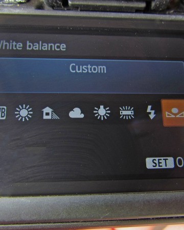 Set Custom White Balance 1