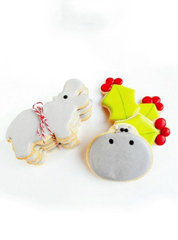 I want a hippopotamus for Christmas Decorated Christmas Cookies | The Bearfoot Baker