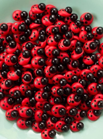 Edible Ladybug Decorations by www.thebearfootbaker.com