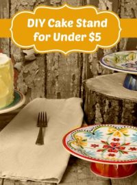 DIY Cake Stand for less than $5 thebearfootbaker.com