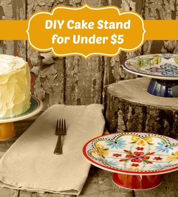 DIY Cake Stand for less than $5 thebearfootbaker.com