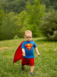 Superman Costume for a Toddler by The Bearfoot Baker