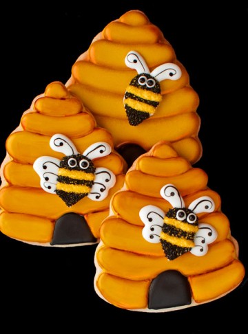 Beehive cookies by thebearfootbaker.com