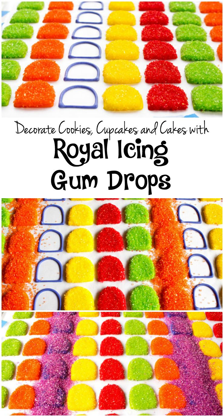 Gum Drop Royal Icing Transfers via www.thebearfootbaker.com