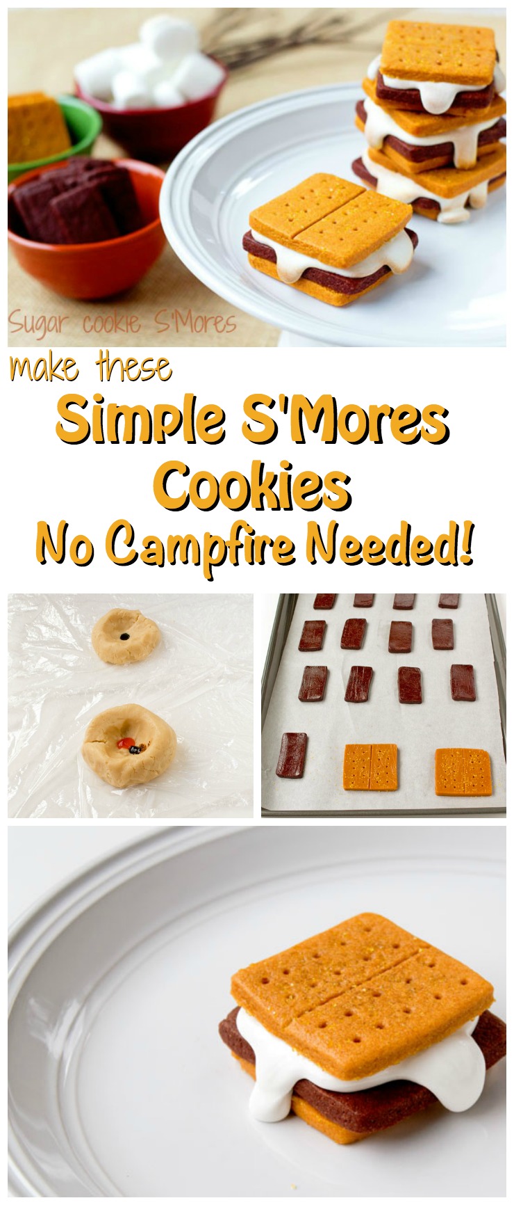 Make these Simple S'Mores Cookies No Campfire Needed via www.thebearfootbaker.com