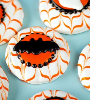 Halloween Royal Icing Transfers-Bat-Cat-Ghost-Cat Face thebearfootbaker.com