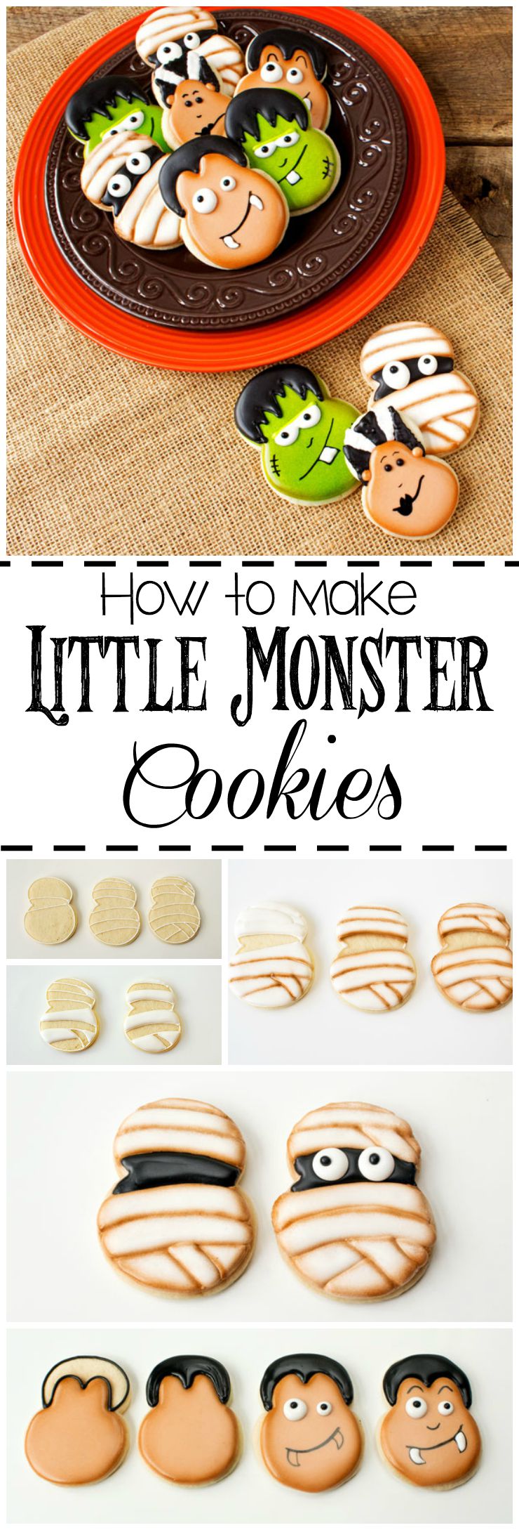 How to Make Little Monster Cookies via www.thebearfootbaker.com