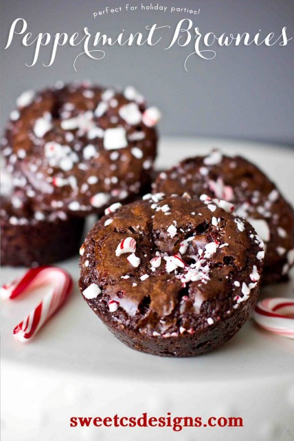 20+ Christmas Cookie Recipes via thebearfootbaker.com Peppermint Brownies by Sweet Cs Designs Oh how I love Peppermint