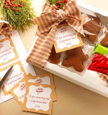 Gingerbread Cookie Recipe and How to Send a Box of Cheer with a Free Printable Tag via thebearfootbaker.com