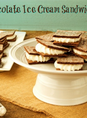 Simple Chocolate Ice Cream Sandwich Recipe via thebearfootbaker.com