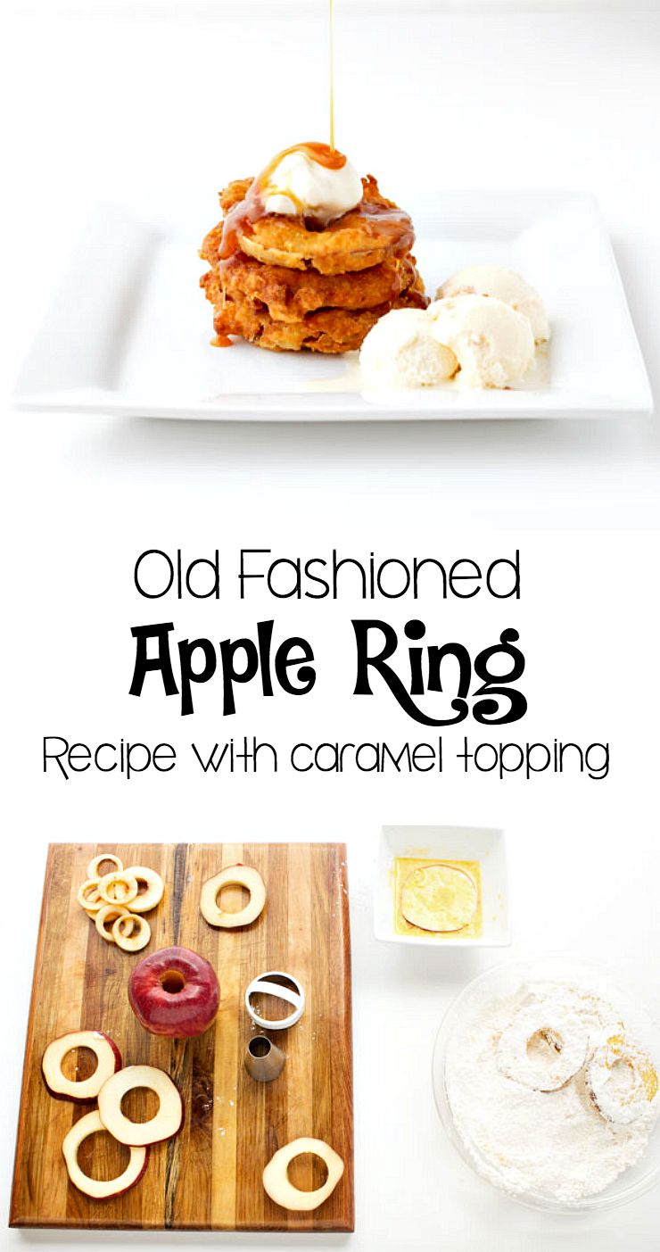 Apple Rings Recipe à La Mode with Caramel Sauce | The Bearfoot Baker