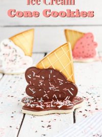 Ice Cream Cone Cookies - Easy Sugar Cookies Decorated with Royal Icing via www.thebearfootbaker.com.jpg