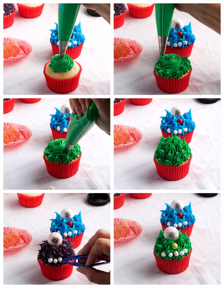 Monster Cupcakes for Halloween thebearfootbaker.com