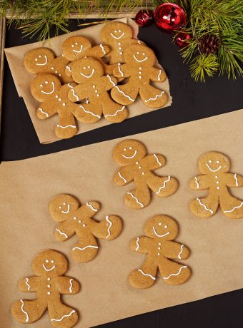 Fun Gingerbread Man Cookies - Use one Gingerbread Man Cookie Cutter and Trim the Sides to make Different Shaped Gingerbread Men. www.thebearfootbaker.com