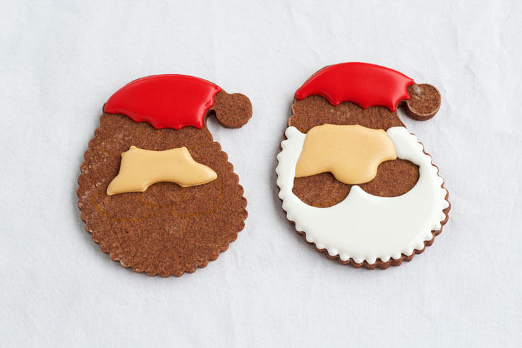 Easy Christmas Cookies for Santa - Sugar Cookies Decorated with Royal Icing- Simple cut out cookies to make for Santa via thebearfootbaker.com