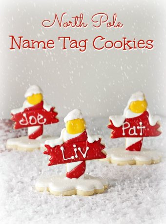 North Pole Cookies - Name Tags for Christmas via thebearfootbaker.com