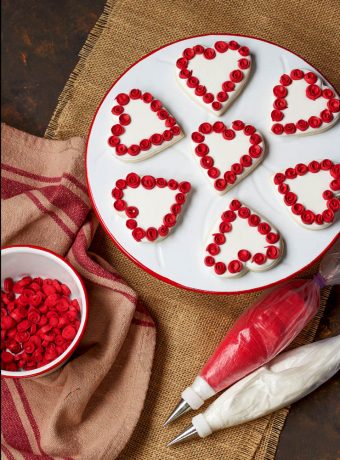 How to Make Heart Cookies with Ribbon Roses | The Bearfoot Baker