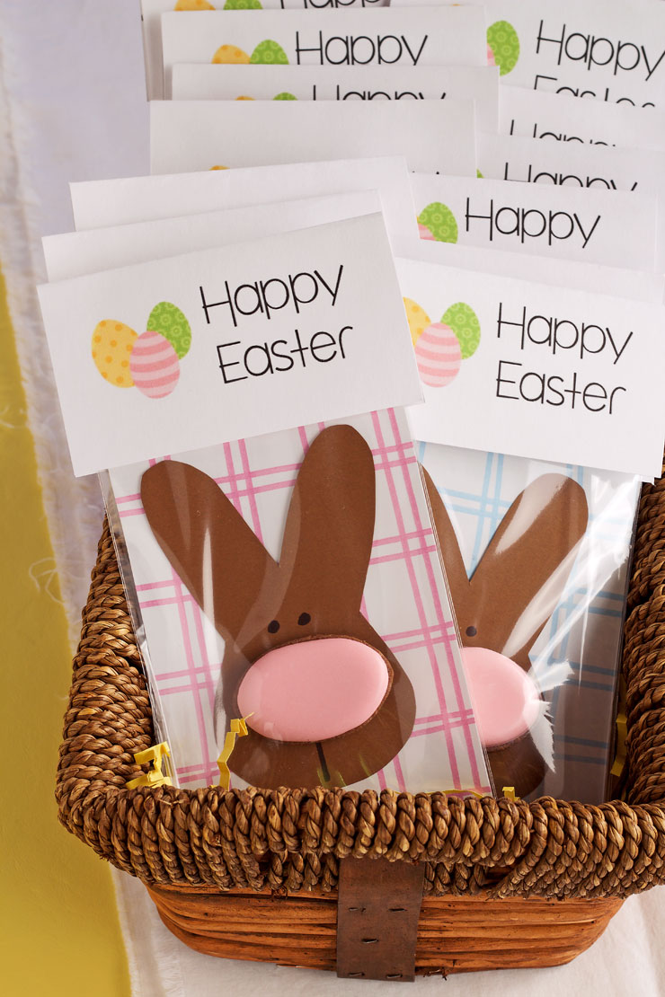 Printable Cookie Bunny Card Happy Easter Bunny Cookie Card Spring Cookie Card Cookie Bakery Printable Shop Printable Cookie Kit Card