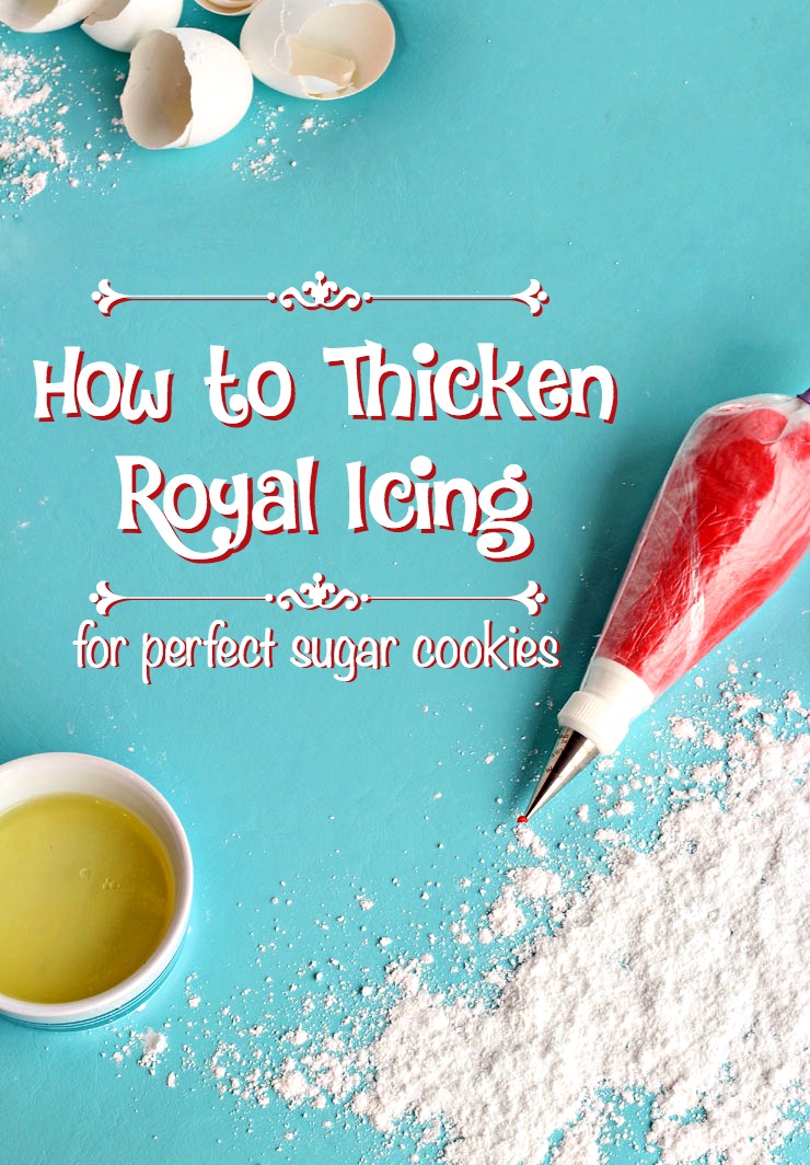 How to Thicken Royal Icing For Perfect Sugar Cookie Decorating via www.thebearfootbaker.com