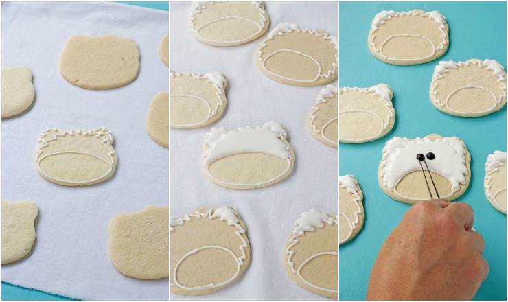 How to Make These Simple Polar Bear Cookies and Video www.thebearfootbaker.com
