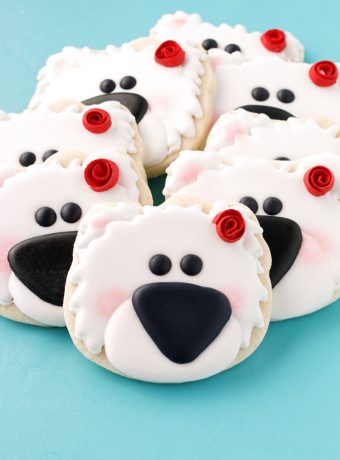 polar bear cookies, decorated cookies, decorated sugar cookies, royal icing
