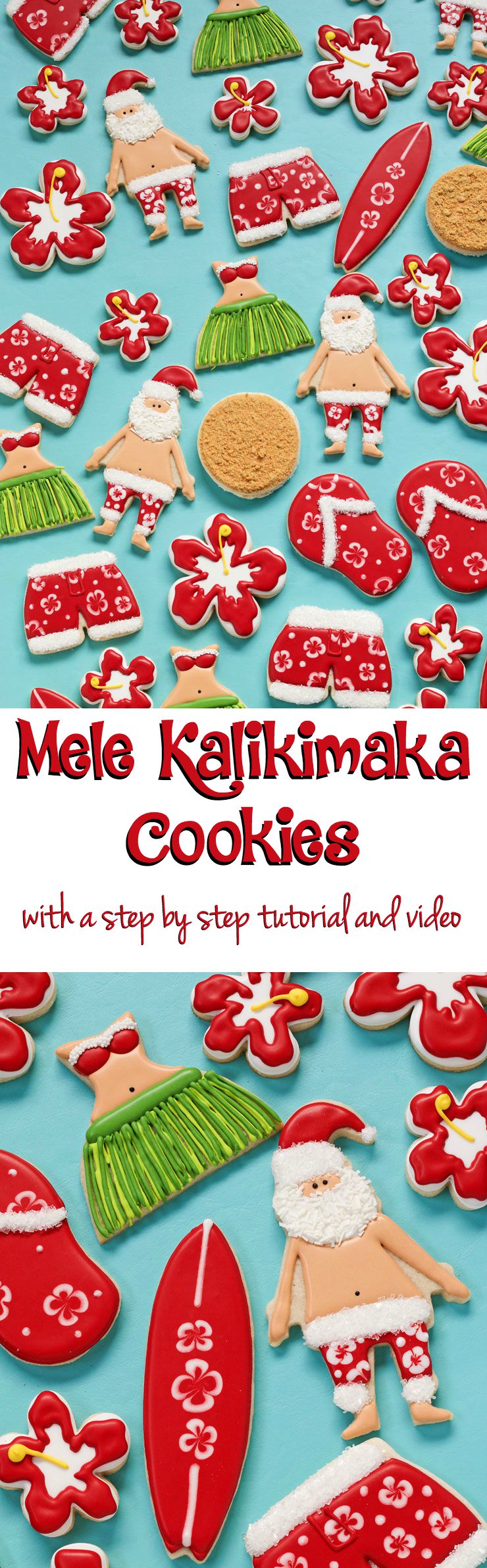 Mele Kalikimaka Cookies are Easy to Make when You Follow this Tutorial via www.thebearfootbaker.com