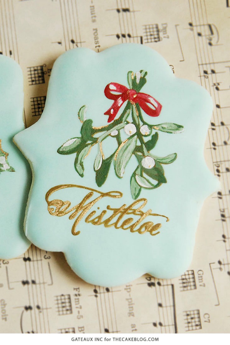 Stenciled Painted Cookies via The Cake Blog