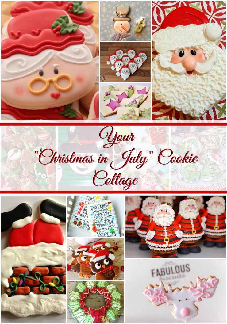 Christmas in July Cookie Collage-A Fun New Tradition Featuring YOUR Cookies via www.thebearfootbaker.co,