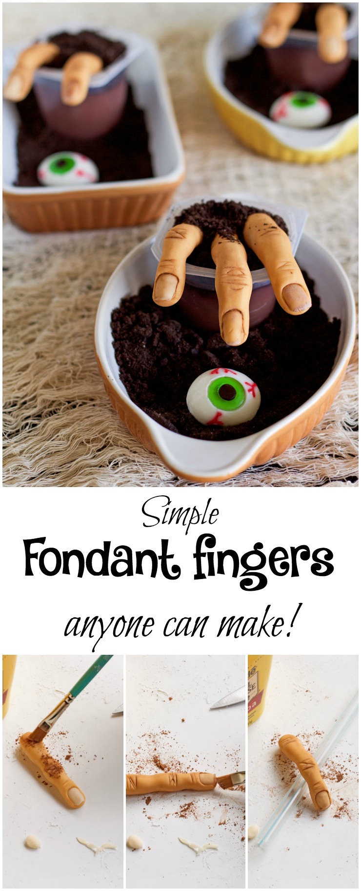 A Super Simple way to Make Fondant Fingers | The Bearfoot Baker