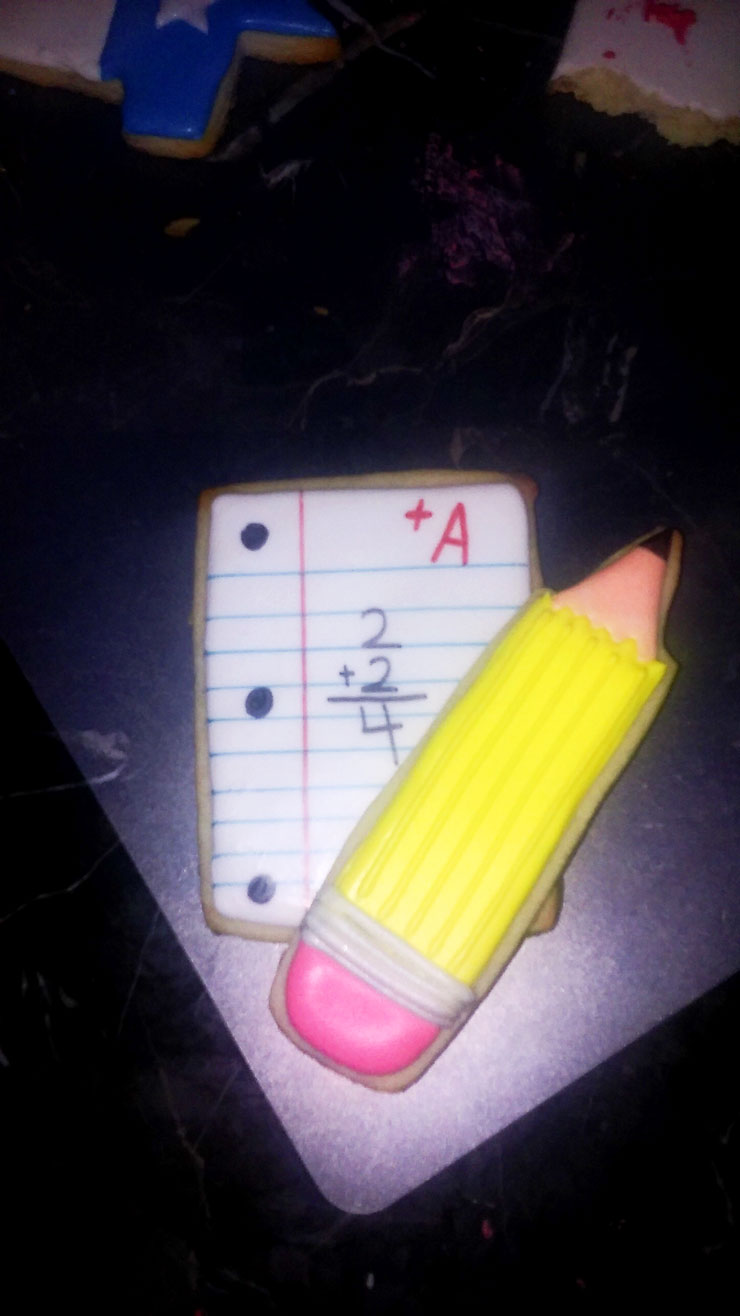 Back to School Cookie Round Up - Pencil and Paper Cookies by Kimberly Ruiz
