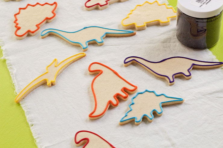 Cute Dinosaur Cookies -Sugar Cookies Decorated with Royal Icing | The Bearfoot Baker