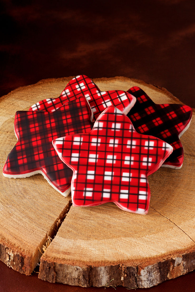How to Airbrush Plaid Cookies | The Bearfoot Baker