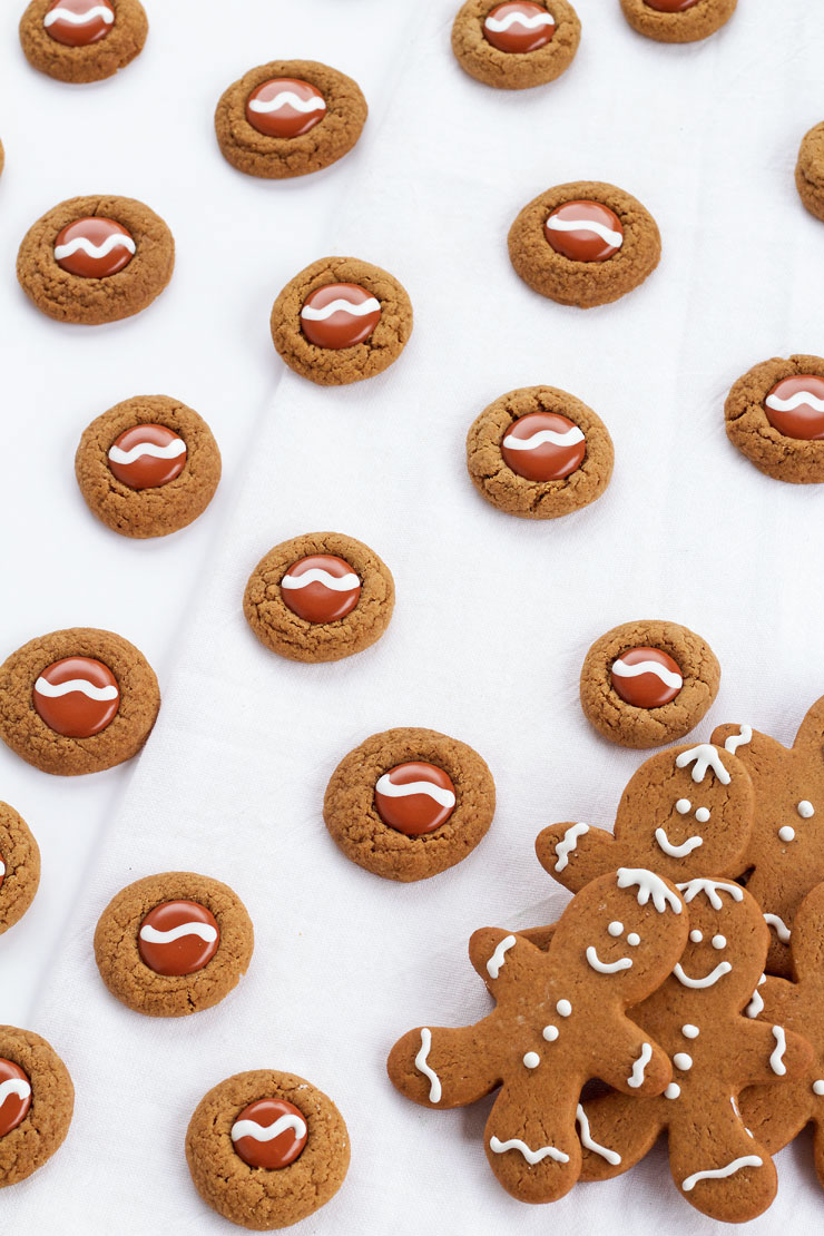 Easy Gingerbread Thumbprint Cookies From a Cookie Mix | The Bearfoot Baker