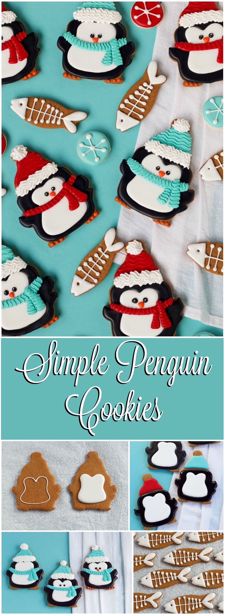Fun and Simple Penguin Cookies with Cute Little Fish | The Bearfoot Baker