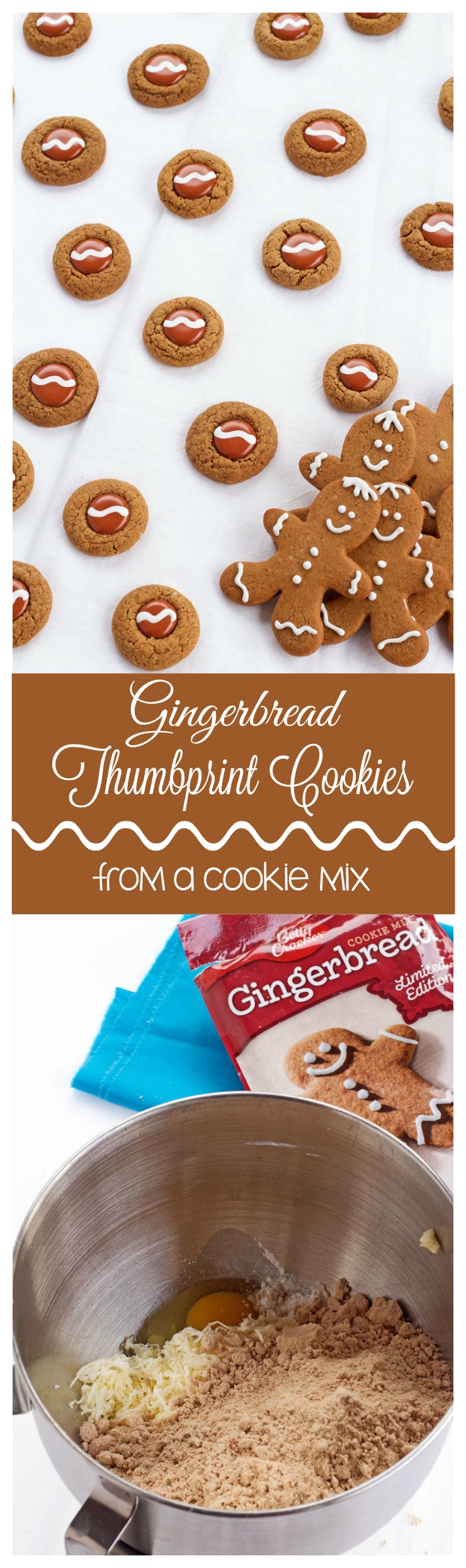 Gingerbread Thumbprint Cookies from a Cookie Mix | The Bearfoot Baker