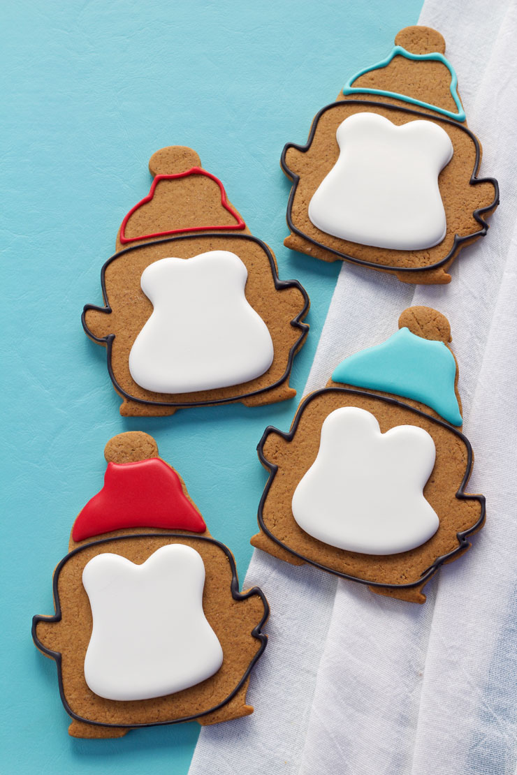 Simple Penguin Cookies Decorated Sugar Cookies | The Bearfoot Baker