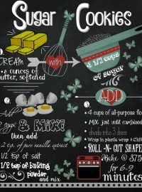 Free Printable Sugar Cookie Recipe Chalkboard | The Bearfoot Baker