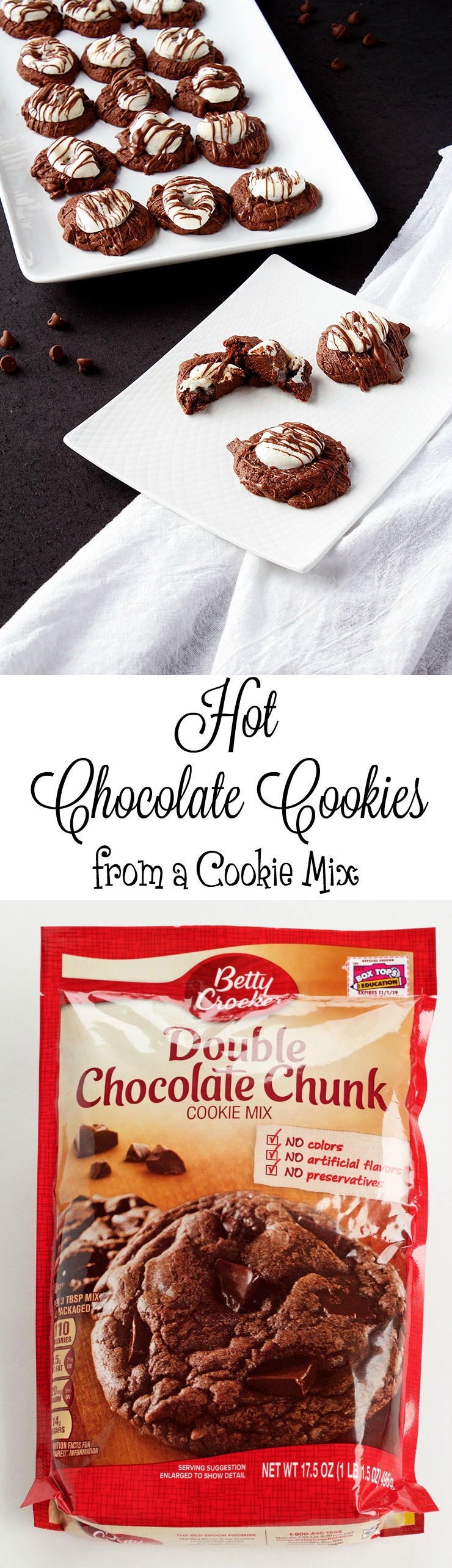 Hot Chocolate Cookies from a Simple Cookie Mix | The Bearfoot Baker
