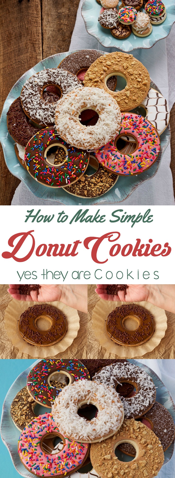 How to Make Simple Donut Cookies that Look Like they are Real Donuts | The Bearfoot Baker