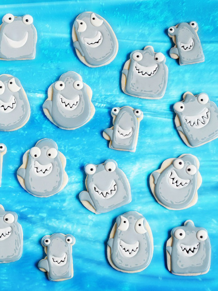 Simple Shark Cookies for Valentine's Day | The Bearfoot Baker