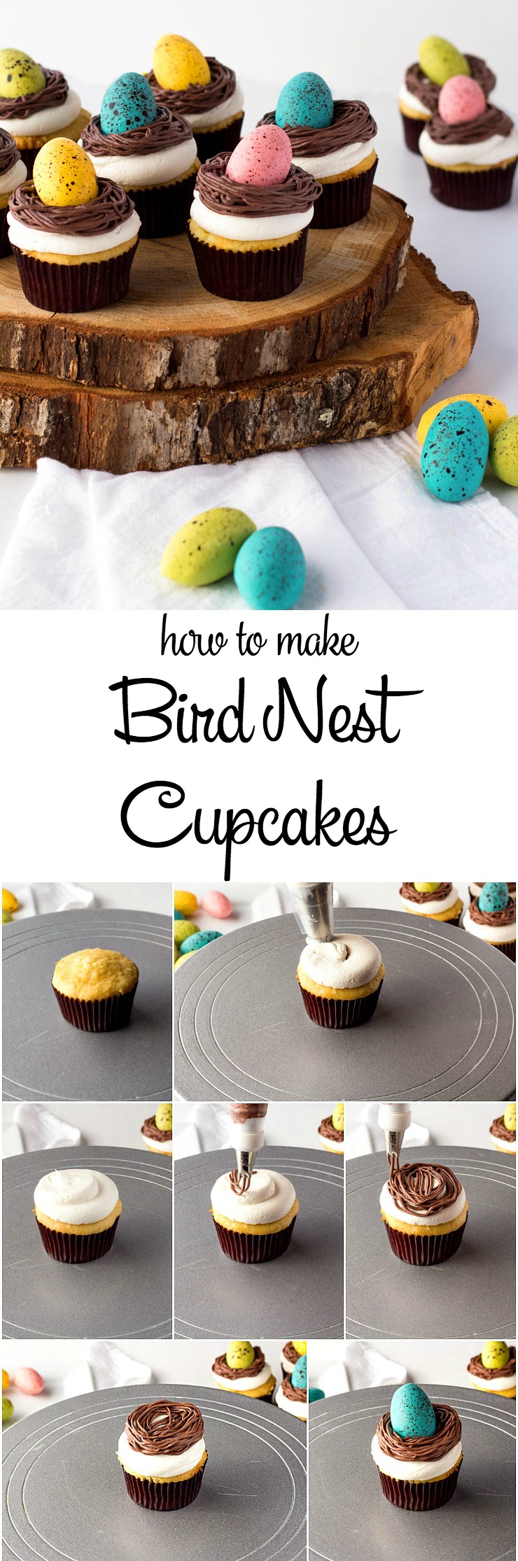 How to Make Simple Bird Nest Cupcakes with Chocolate Robin Eggs | The Bearfoot Baker
