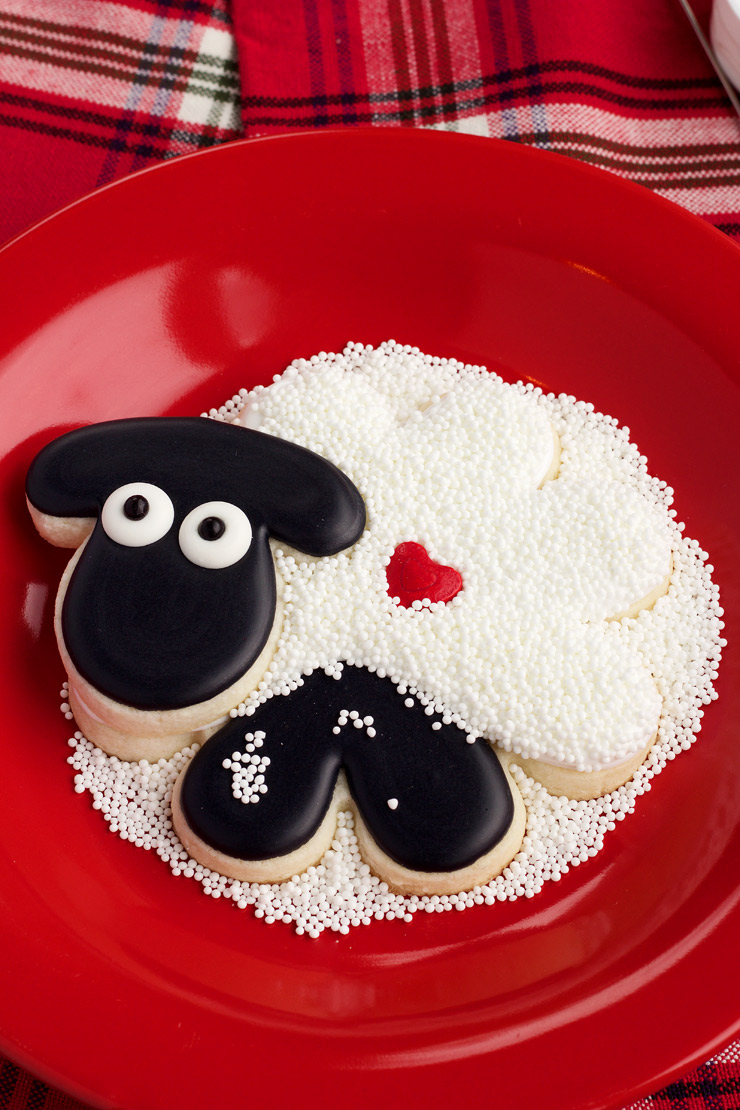 Simple Sheep Cookies with Royal Icing | The Bearfoot Baker