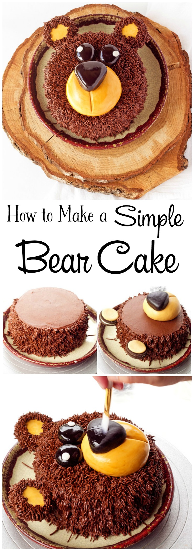 How to Make a Simple Bear Cake with Video - The Bearfoot Baker