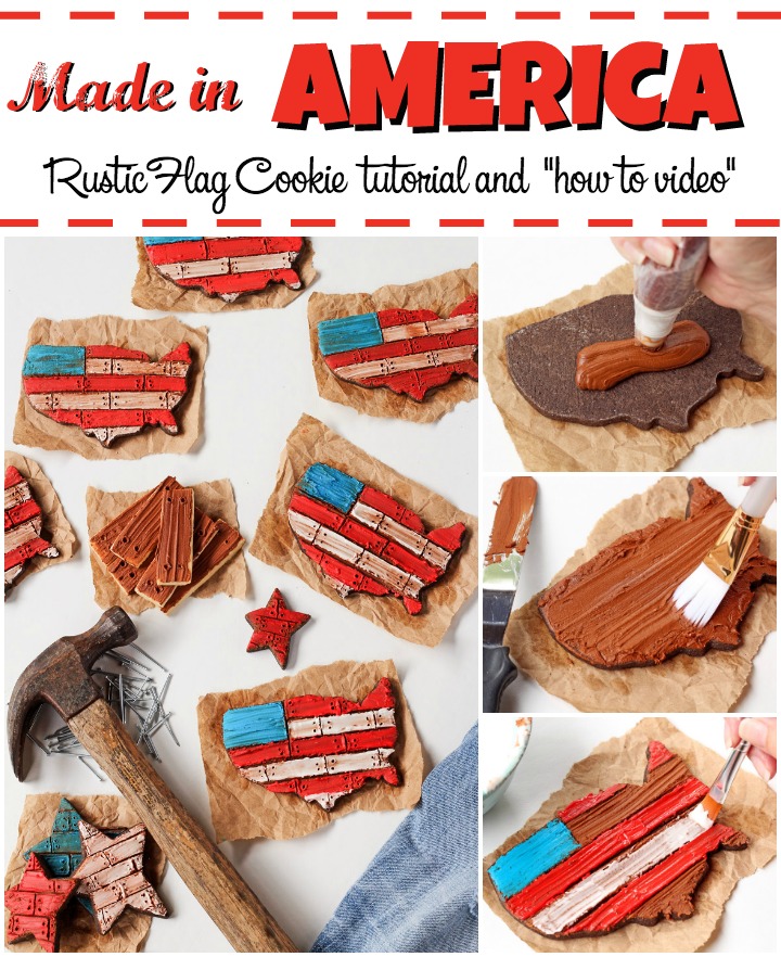 How to Make Simple American Flag Cookies Step by Step Tutorial with a How to Video | The Bearfoot Baker
