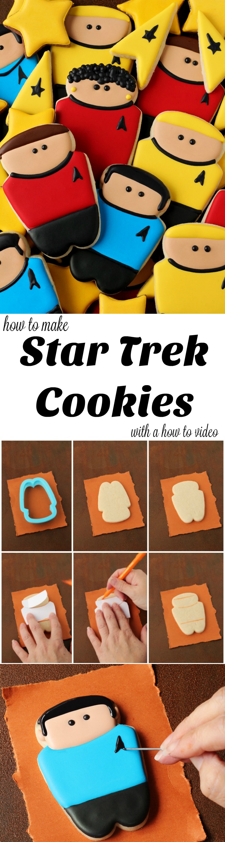 How to Make Star Trek Cookies with a How to Video Tutorial | The Bearfoot Baker