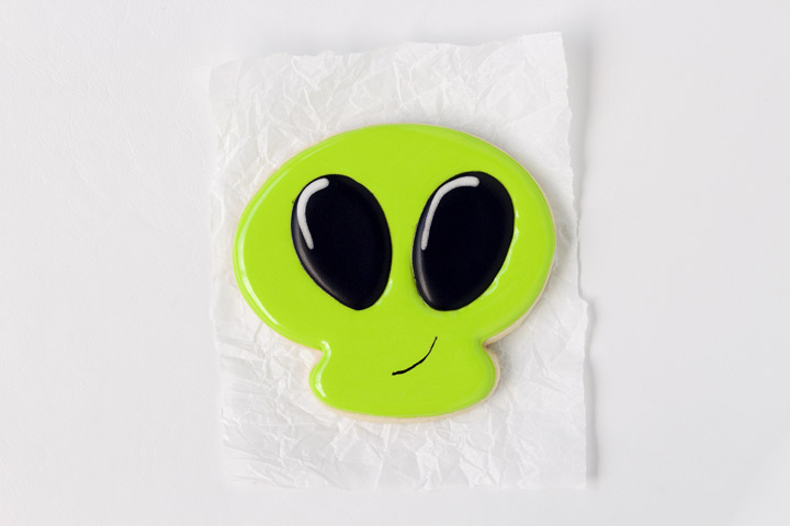 Happy Little Alien Cookies with a How to Video | The Bearfoot Baker