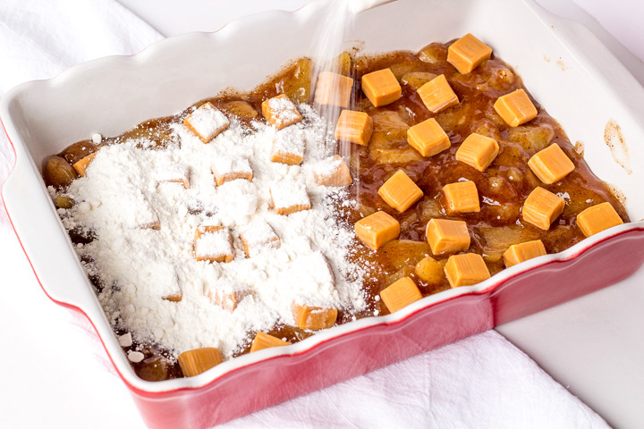 Simple Caramel Apple Dump Cake Recipe | The Bearfoot Baker