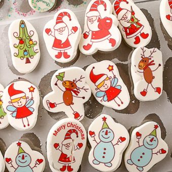 How to Make Cute Christmas Meringues with Sugar Stamps | The Bearfoot Baker
